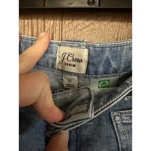 J. Crew Front Pocket Denim Short In Sky‎ Fall Wash High Rise Size 12 Light Wash - Picture 3 of 5